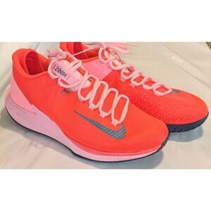 Nike Court Air Zoom Zero Tennis Shoes Sneakers Womens Size 10 Laser Crimson Pink